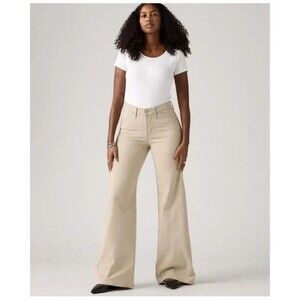 Levi's 318 Shaping Wide Leg Mid Rise Jeans White Pepper 28